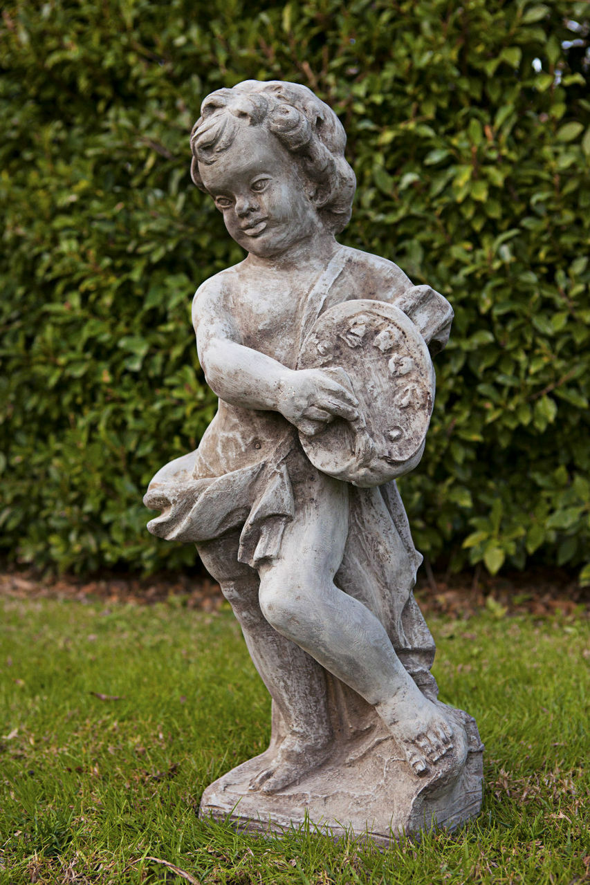 Cherub Painter Statue