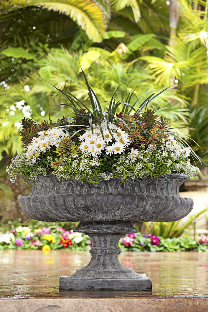 Ribbed Oval Urn