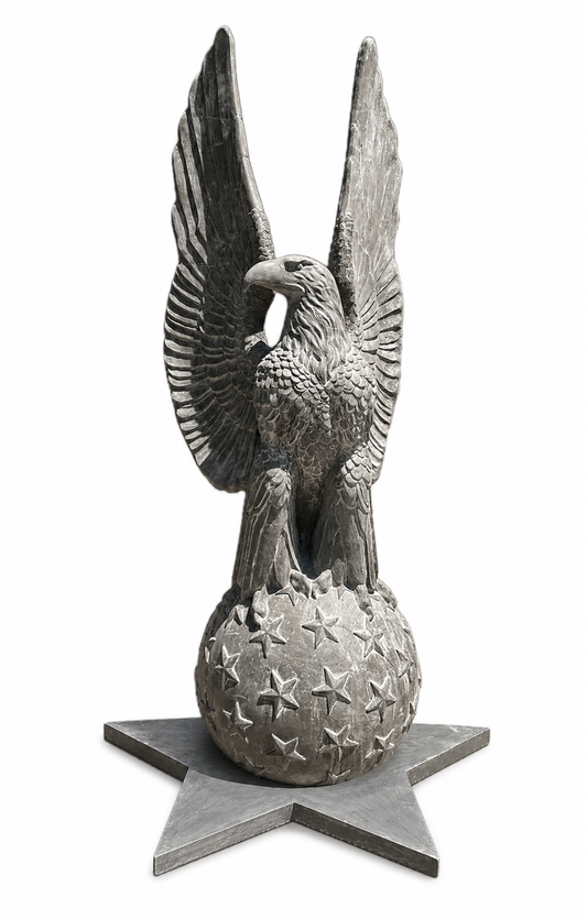 Eagle on  Star Ball Left Facing