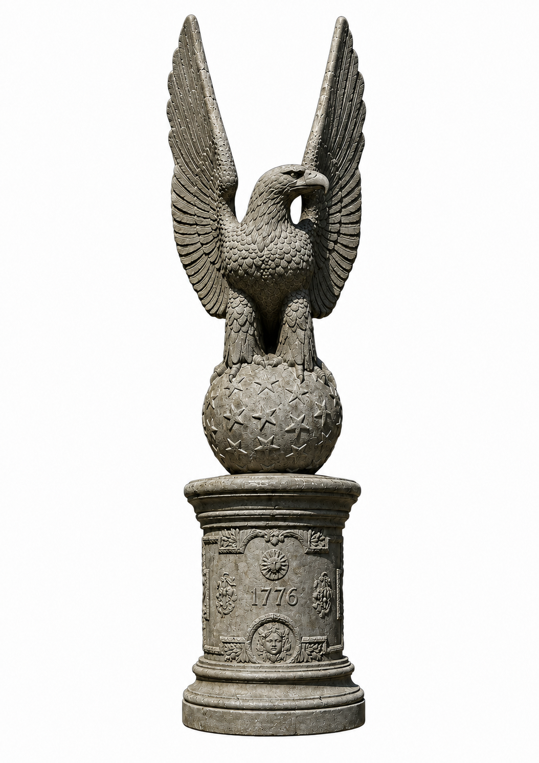 Eagle On Star Ball Right Facing