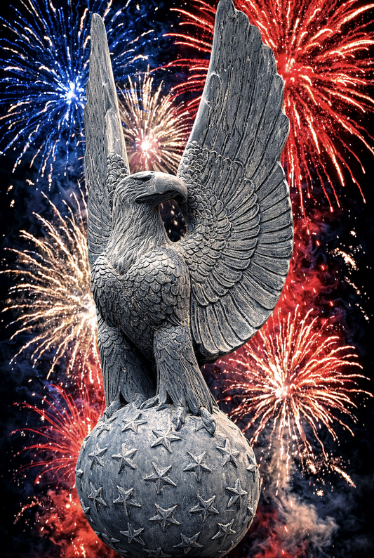 Eagle On Star Ball Right Facing